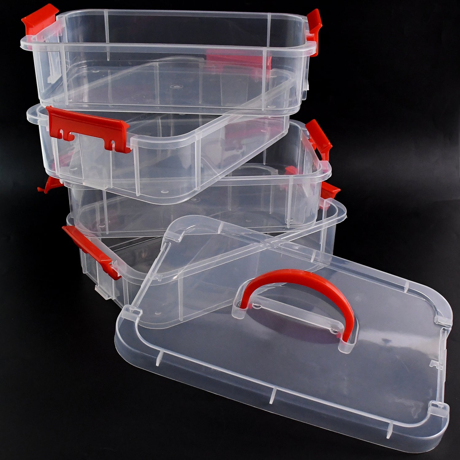 4-Layer Transparent Multipurpose Plastic Storage Box 4-Layer Transparent Multipurpose Plastic Storage Box